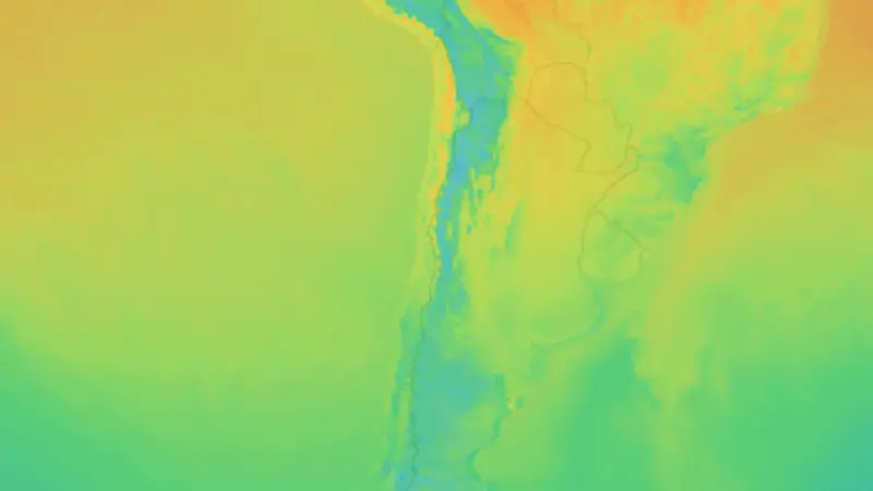 Temperature weather map