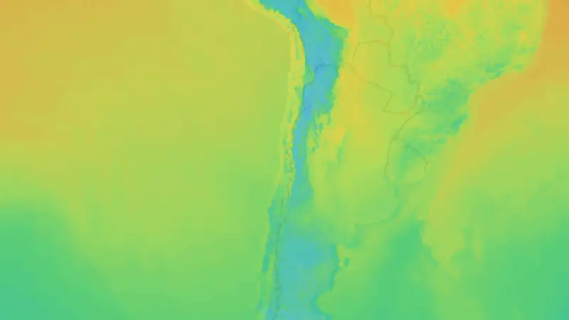 Temperature weather map