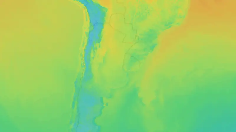 Teplota weather map