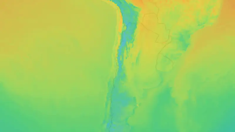 Temperature weather map
