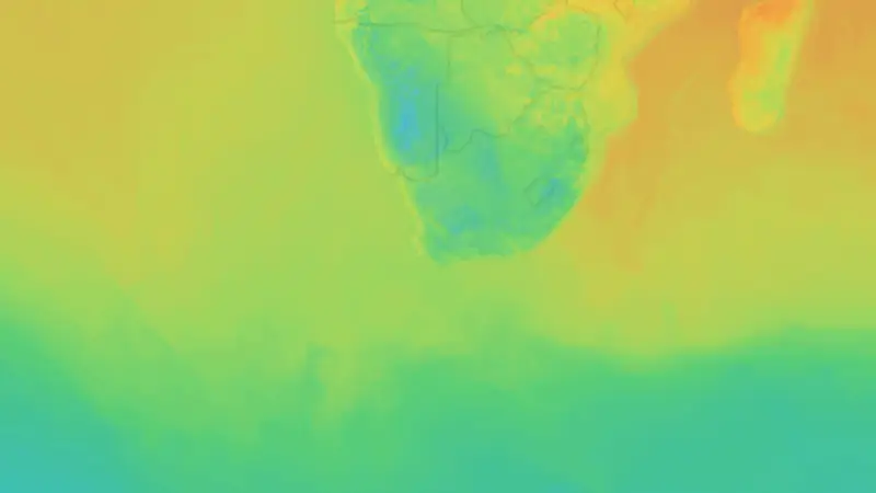 Temperature weather map
