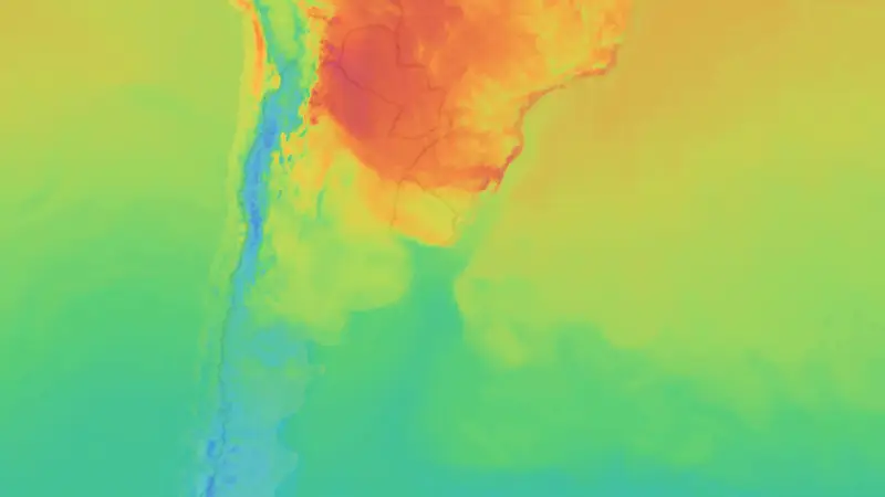 Teplota weather map