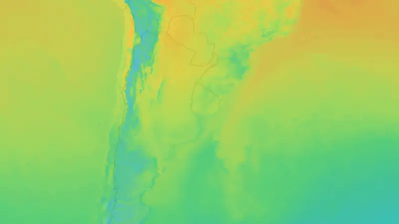 Temperature weather map