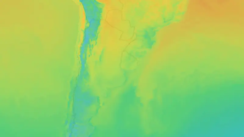 Temperature weather map