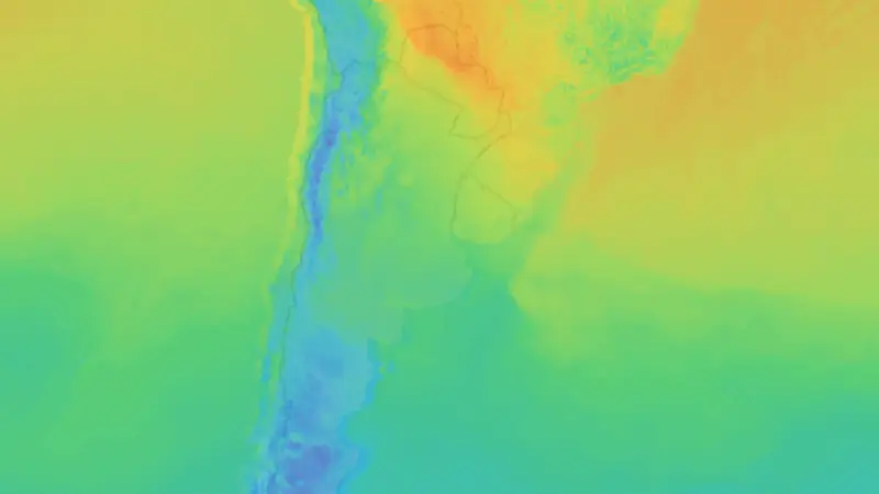 Teplota weather map