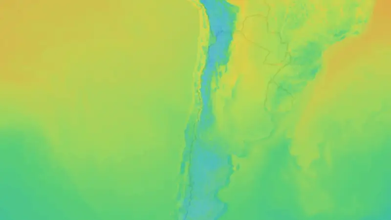 Temperature weather map