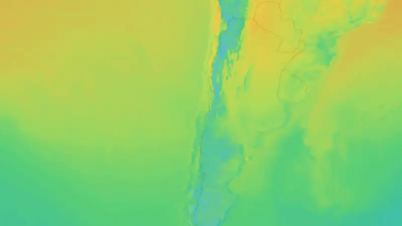 Temperature weather map