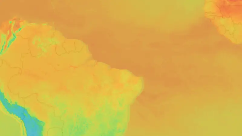 Temperature weather map