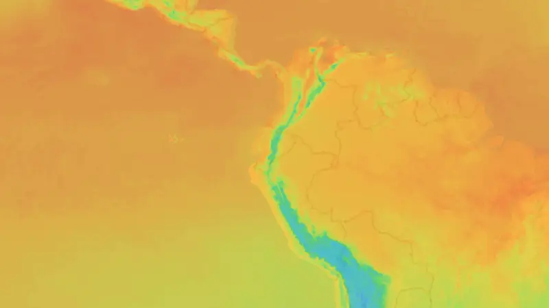 Temperature weather map