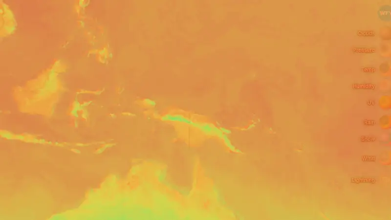 Temperature weather map
