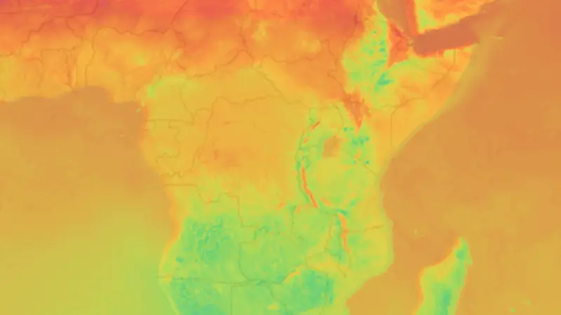 Temperature weather map
