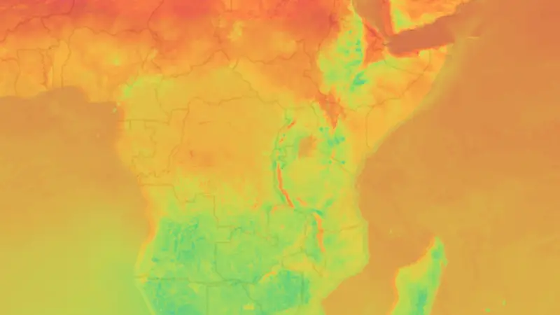 Temperature weather map