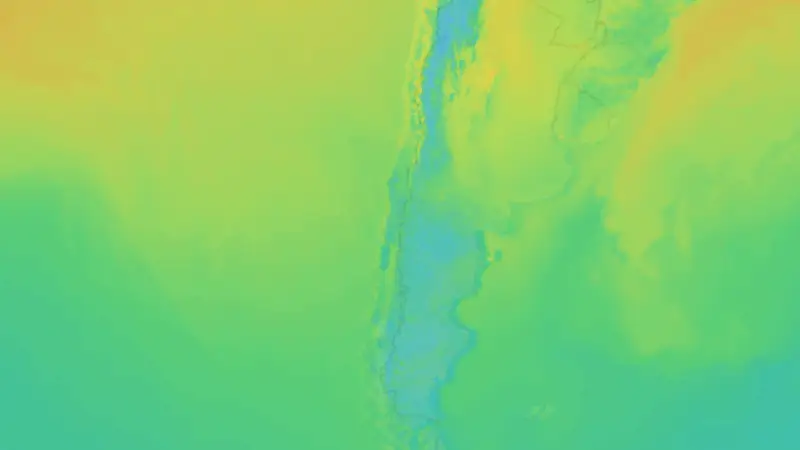 Temperature weather map