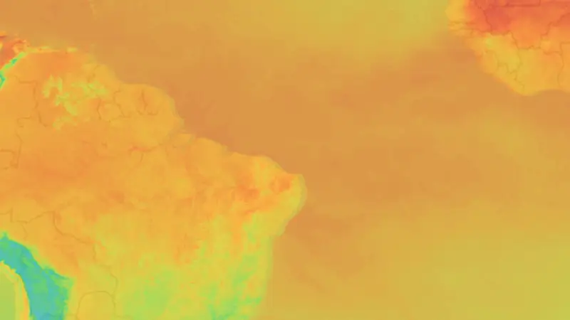 Temperature weather map