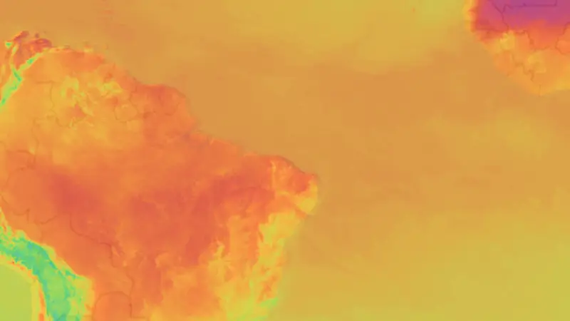 Temperature weather map