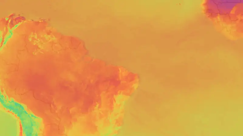 Temperature weather map