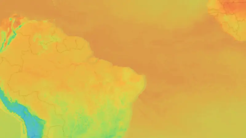 Temperature weather map