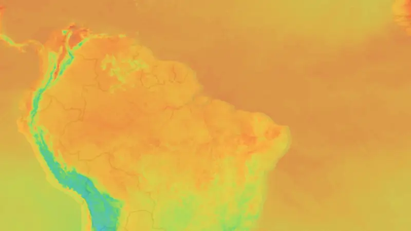 Temperature weather map
