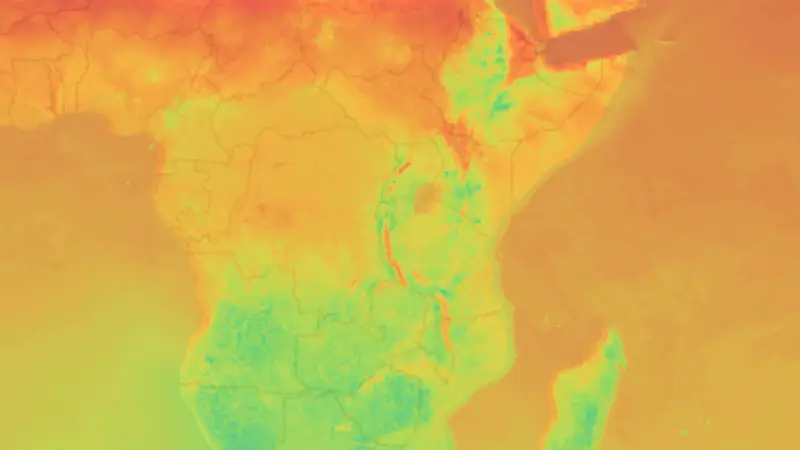 Temperature weather map