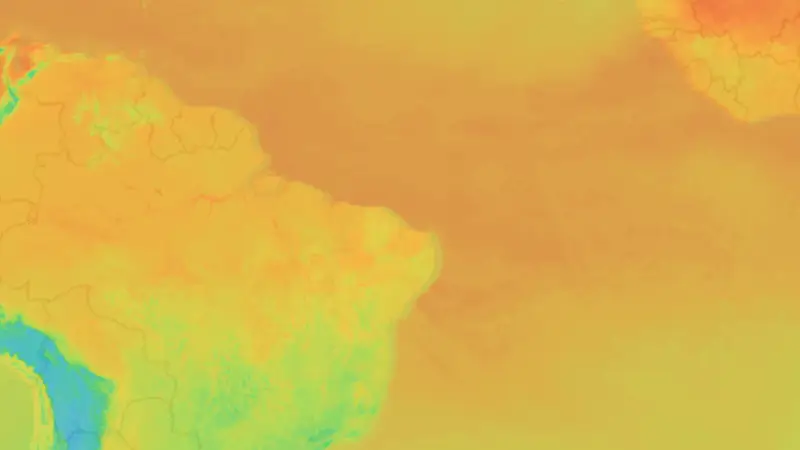 Temperature weather map