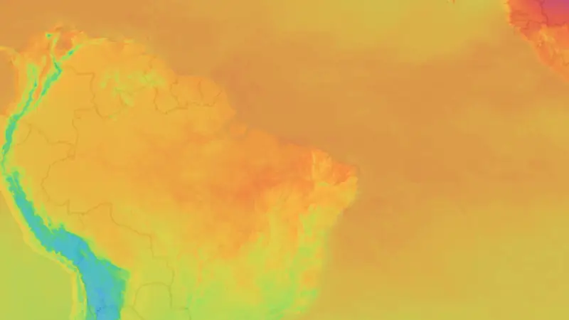 Temperature weather map