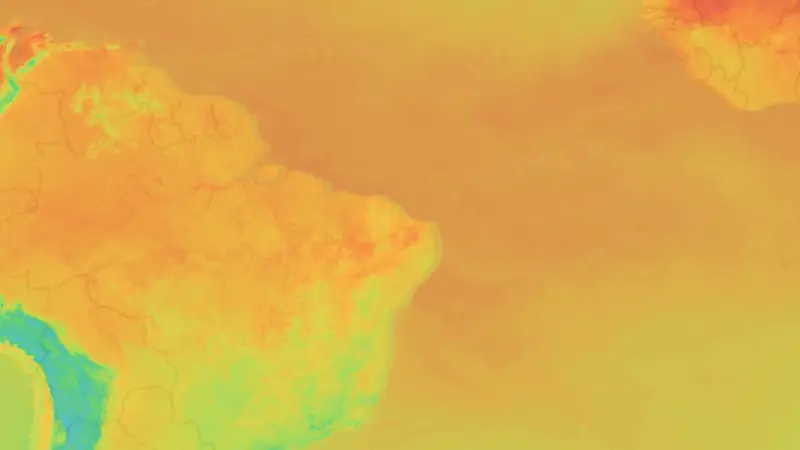 Temperature weather map