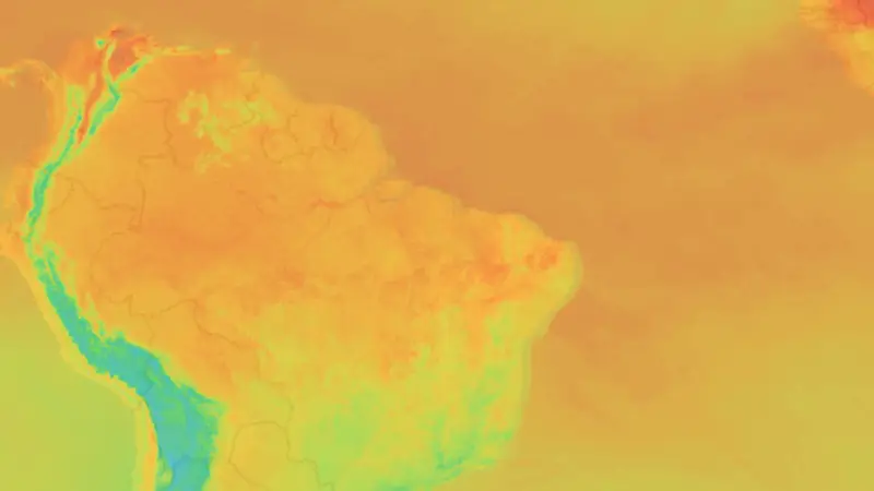 Temperature weather map