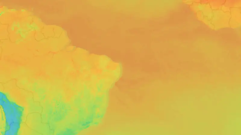 Temperature weather map