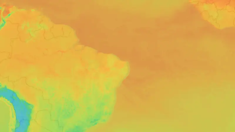 Temperature weather map