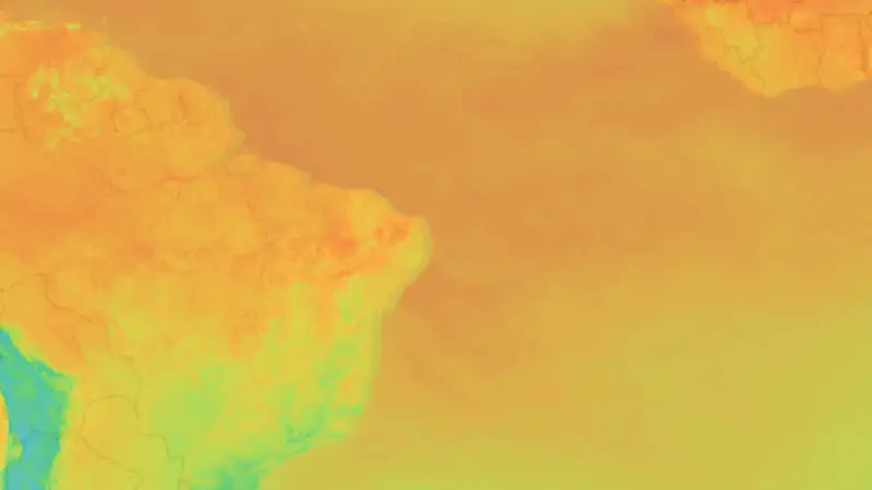 Temperature weather map