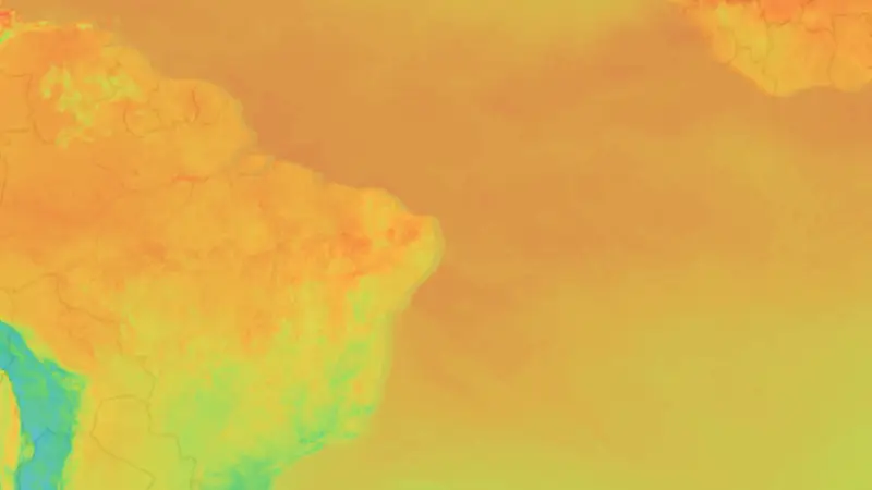 Temperature weather map