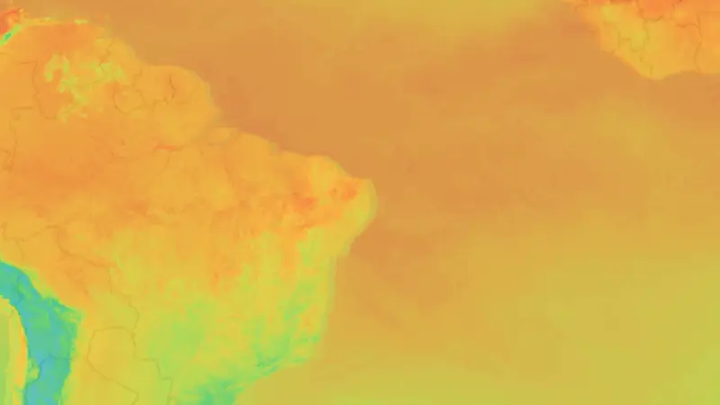 Temperature weather map