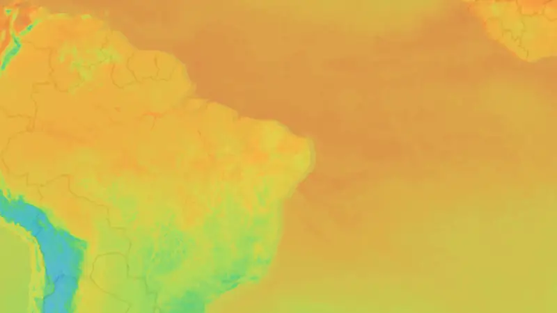Temperature weather map