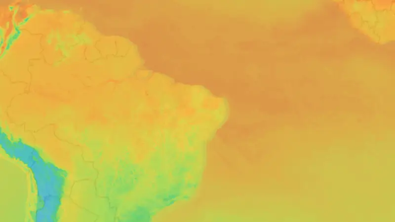 Temperature weather map