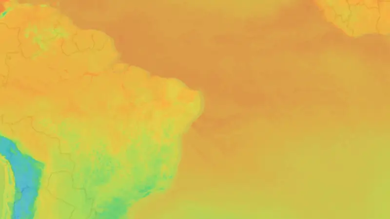 Temperature weather map