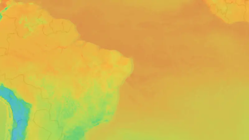 Temperature weather map