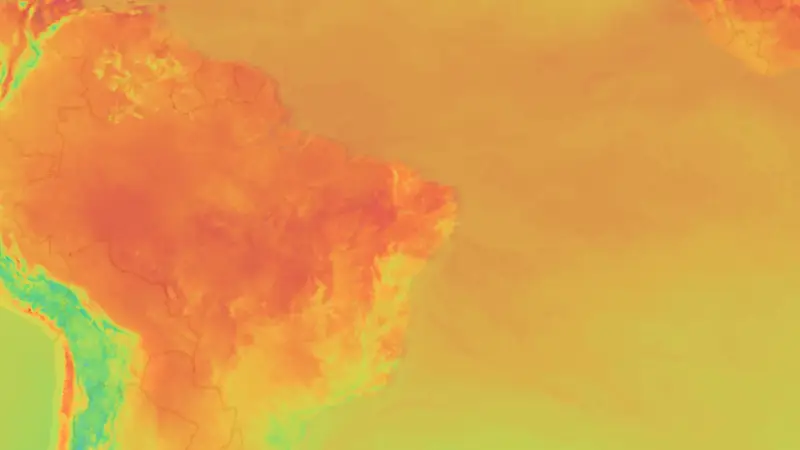 Temperature weather map