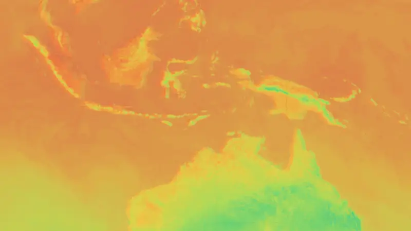 Temperature weather map