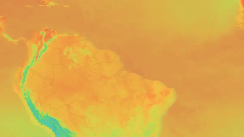 Temperature weather map