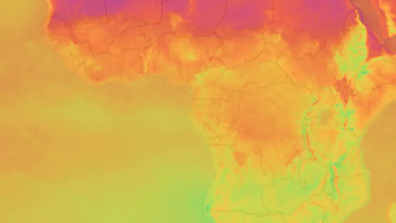 Teplota weather map