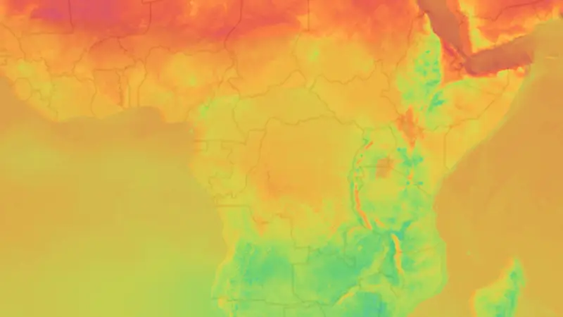 Temperature weather map