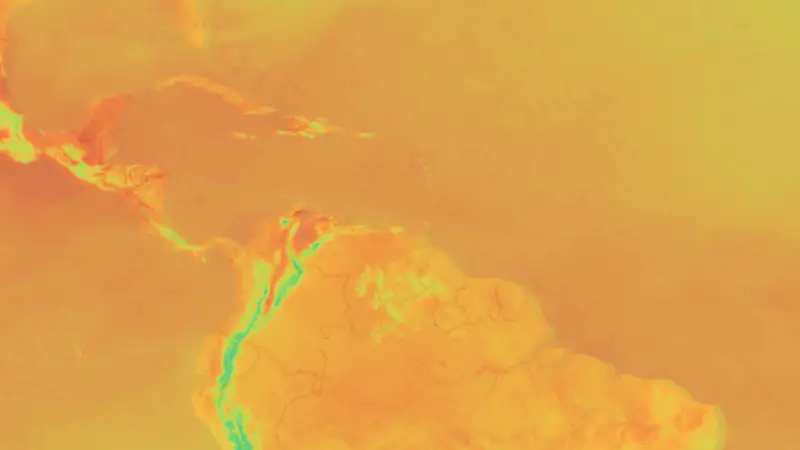 Temperature weather map