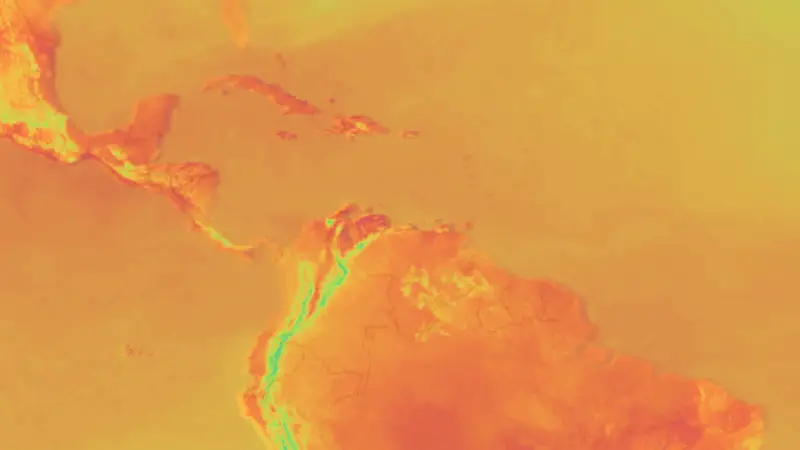 Temperature weather map