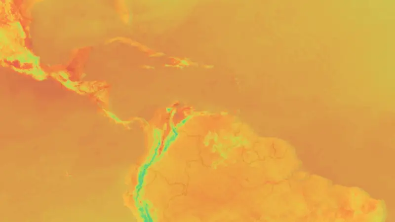 Temperature weather map