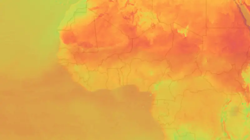 Temperature weather map