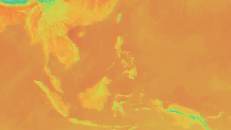 Temperature weather map