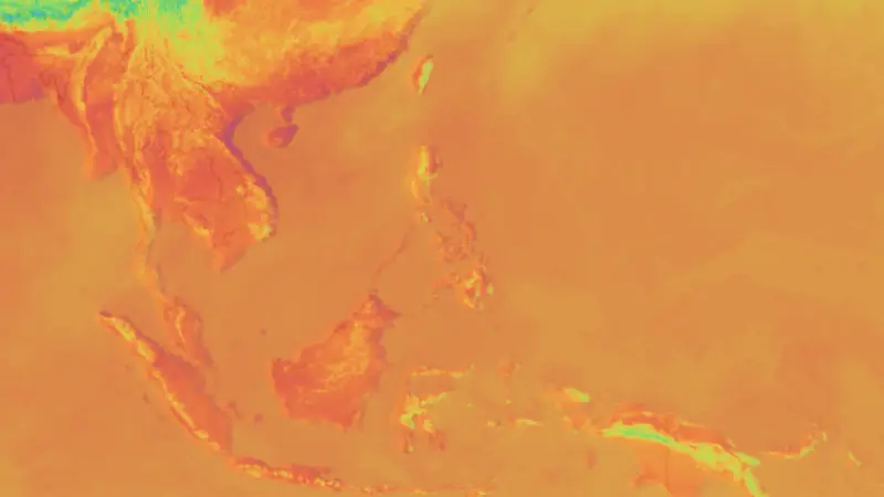 Temperature weather map