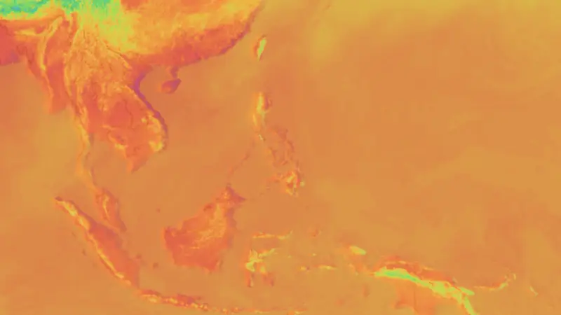 Temperature weather map