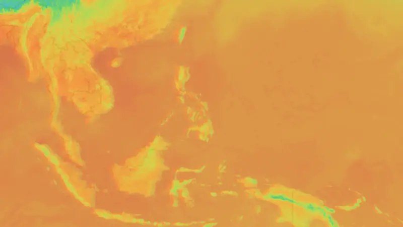 Temperature weather map