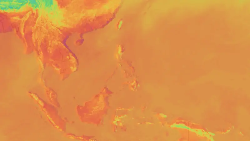 Temperature weather map